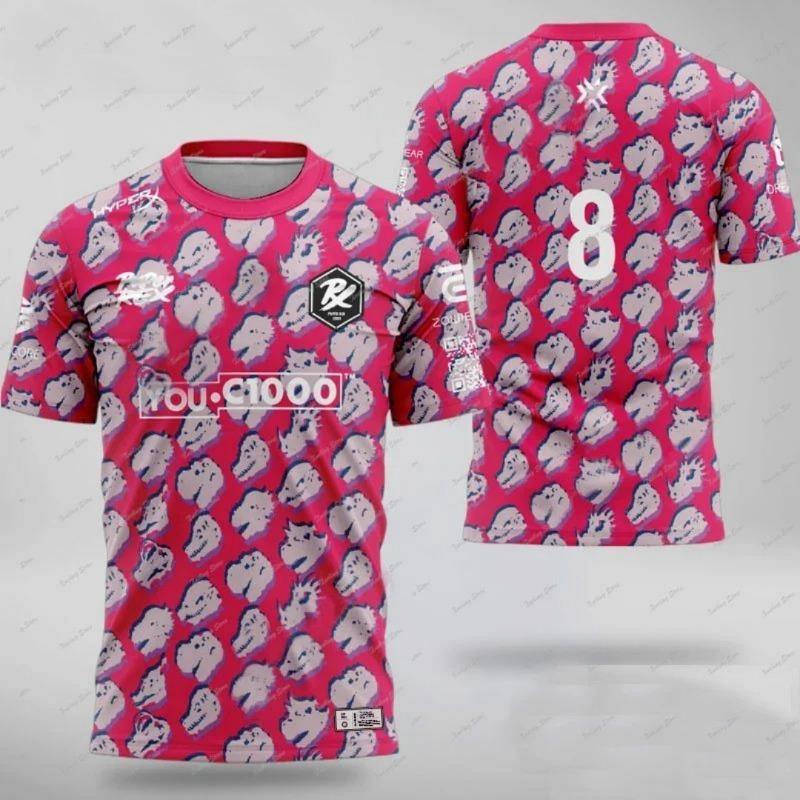 Sommer 2026: Neue E-Sport-Sommeruniformen für Herren – Atmungsaktives, 3D-bedrucktes Kurzarm-T-Shirt – PRX Team Fan-Trikot