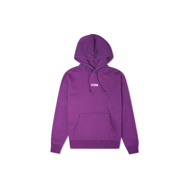 Converse Sweatshirts Men's Purple Hooded Moderate Regular 10021634-A01