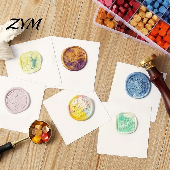 DIY Crafting Accessories Wax Seal Kit, with Sealing Beads Spoon And Candles, Decorative Seals Stamp for Wedding Invitations Envelopes