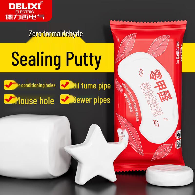 DELIXI Zero Formaldehyde Waterproof Sealing Putty Zero Formaldehyde, Crack-Resistant, Malleable