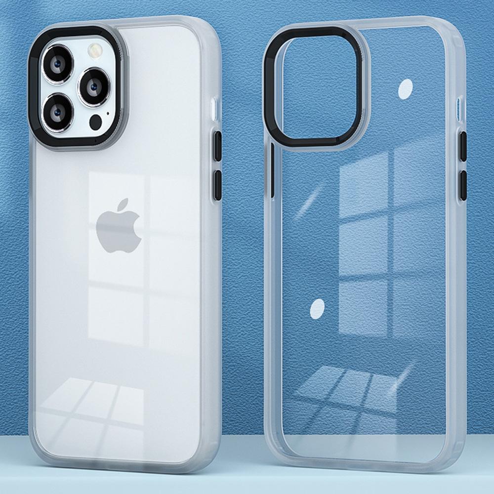 

For iPhone 16 Pro Max Case Candy Color TPU+PC Phone Case Skin-Touch High Transparency Back Cover Translucent