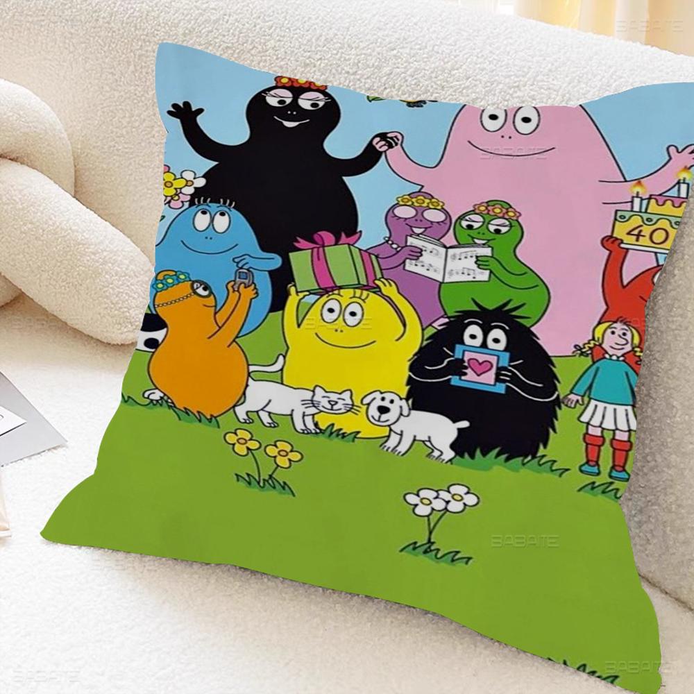 Poster B-Barbapa-pa Cartoon Stitch Lucky Dragon Pillow Cover Sofa Cushion Cover Home Room Decoration Children Gift