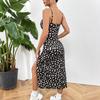 Women Summer Casual Holiday Sytap Sexy Flower Printed Split Package Hip One Piece Dress