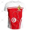 Maglietta Nazionale Tunisia Per Abbigliamento Uomo Stampa Tema Rosso Girocollo Manica Corta Magliette Estate 2025 Uomo Casual Sportiva Tee Top