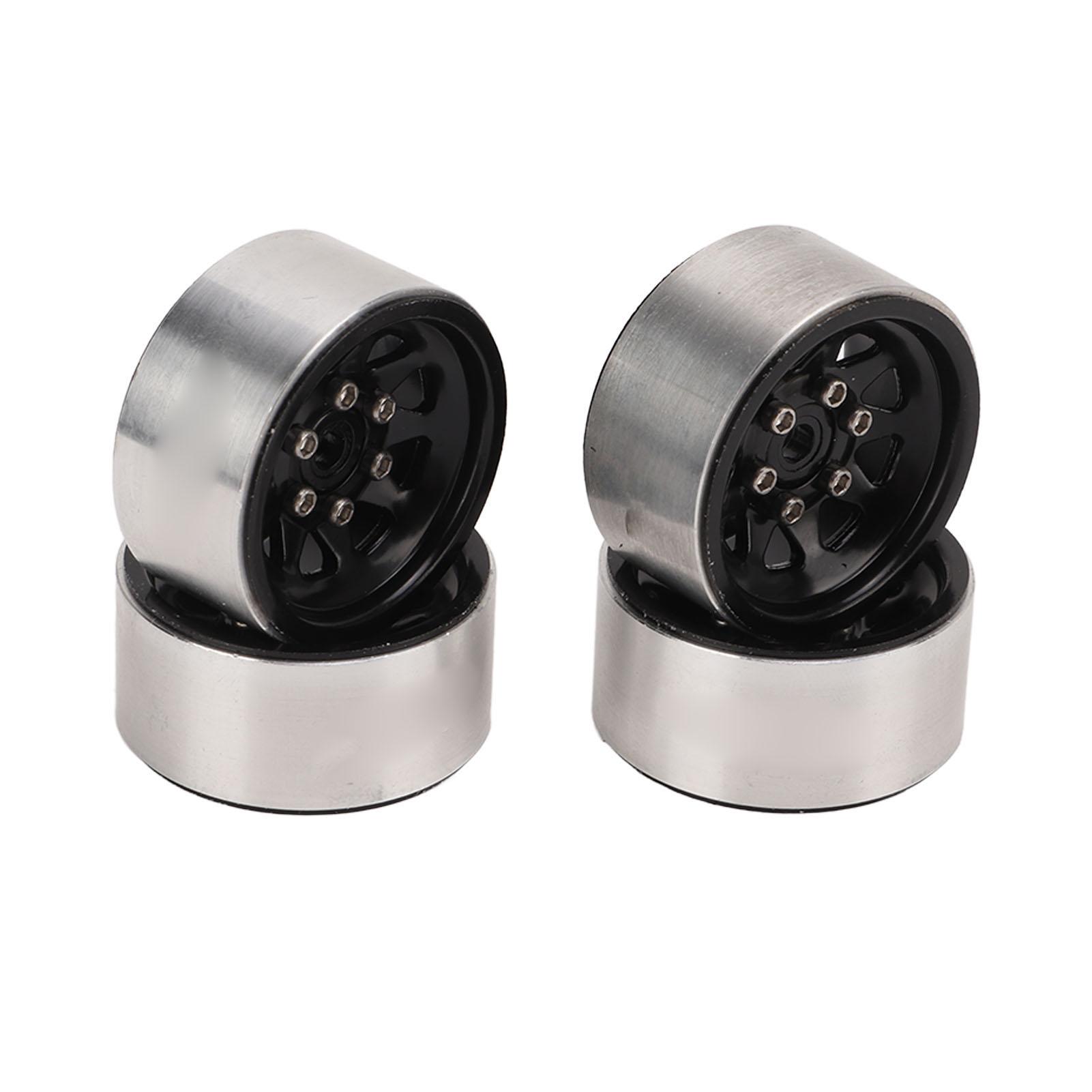 

4 шт. 1-дюймовий ступиця колеса RC Легка універсальна металева обойма колеса для заміни RC-автомобіля для модернізації чорний