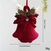Plastic Tree Topper Wine Red Color Xmas Bell Festive Vibe Hanging Bauble  Xmas Tree Decor