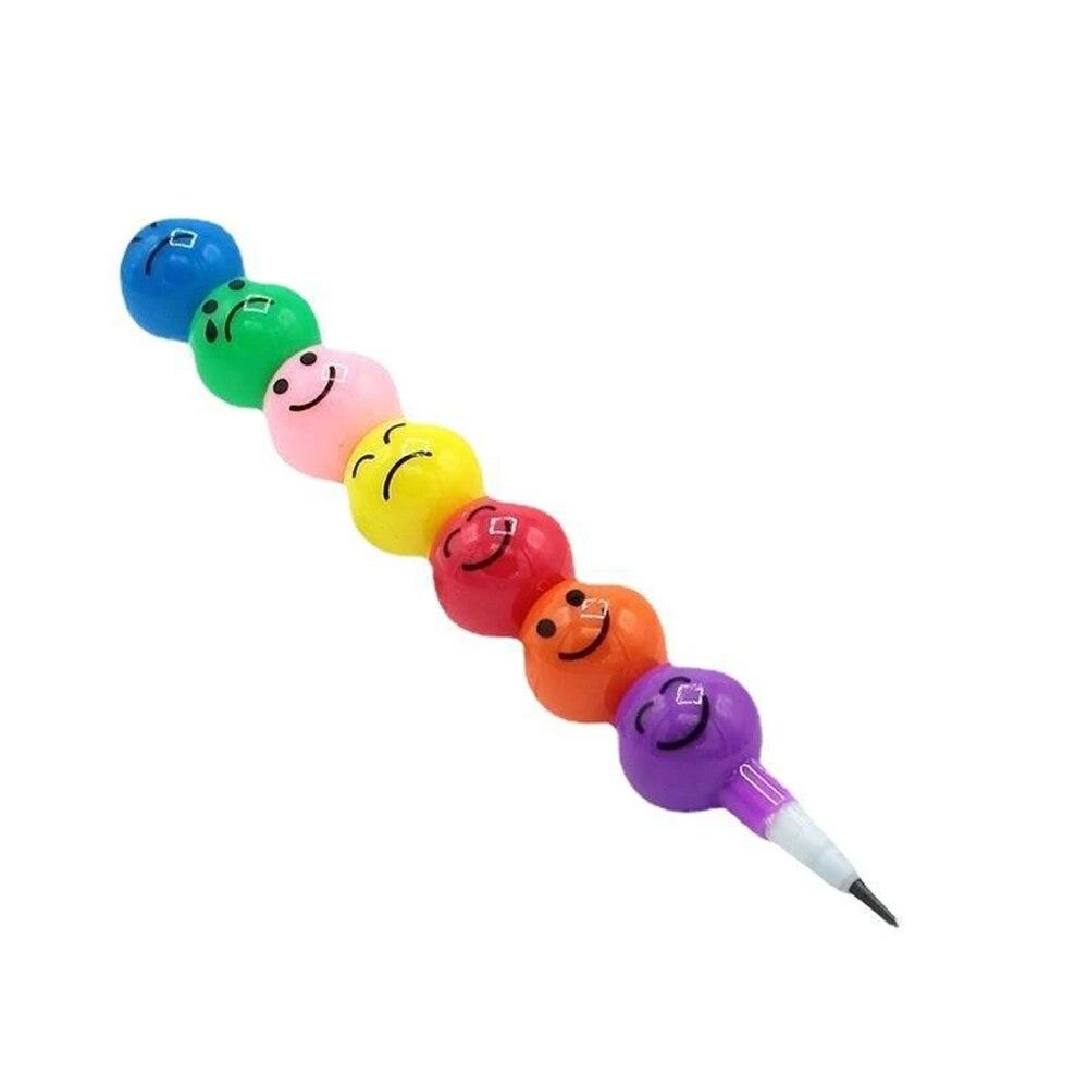 10Pcs Lollipop Building Block Pencil Graffiti Pen for Children Birthday Party Favors Student Back To School Gifts Pinata Fillers