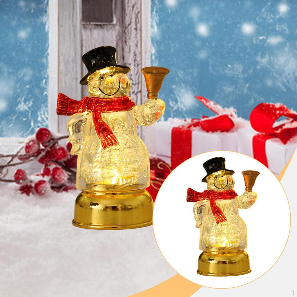 Lighted Christmas Statue Decoration Desktop Ornament Nightlight for Bedroom