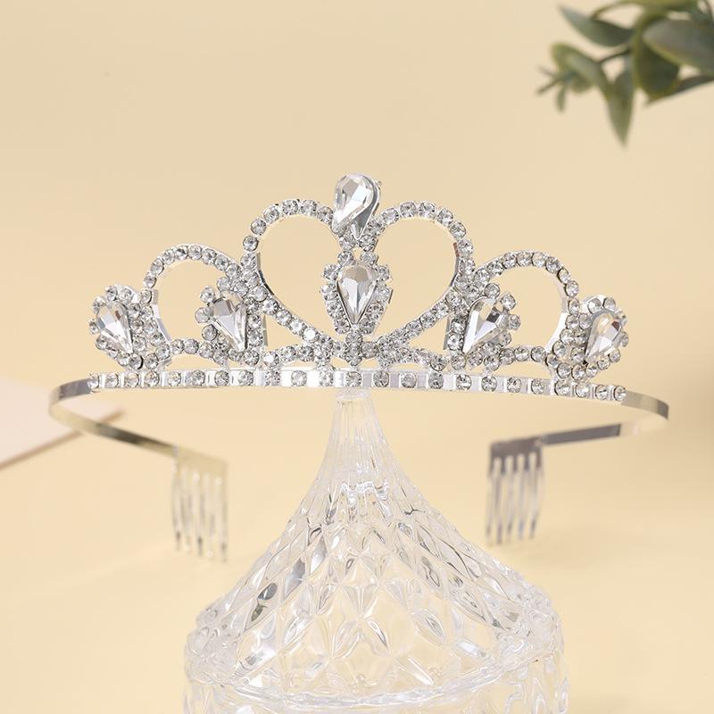 Bridal Crown Headwear Alloy Rhinestone Headband Wedding Crown Birthday Hair Accessories Party Headband Accessories