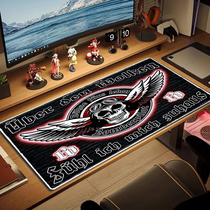 Böhse Onkelz Poster Farbe Mauspads Großes Gaming Tischkissen Rutschfestes Laptop Tablet Großes Mauspads XXL Matte Mini PC Spielmatte Mit Verriegeltem Rand