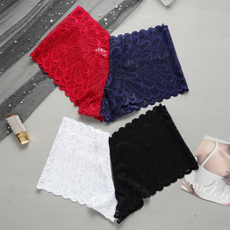 Große Größe frauen Spitze Höschen Weibliche Sexy Spitze Boxer Briefs Frauen
