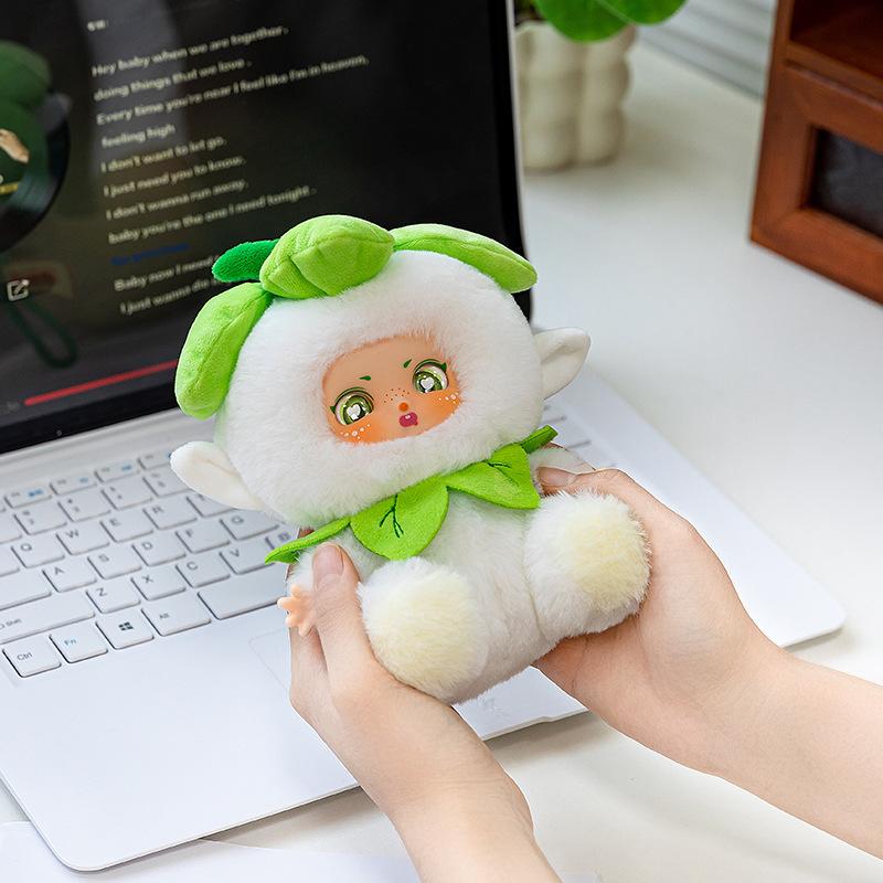 Flower Elf Doll Plush Toy Cute Keychain Kawaii Sunflower Bag Backpack Pendant Kid Gift