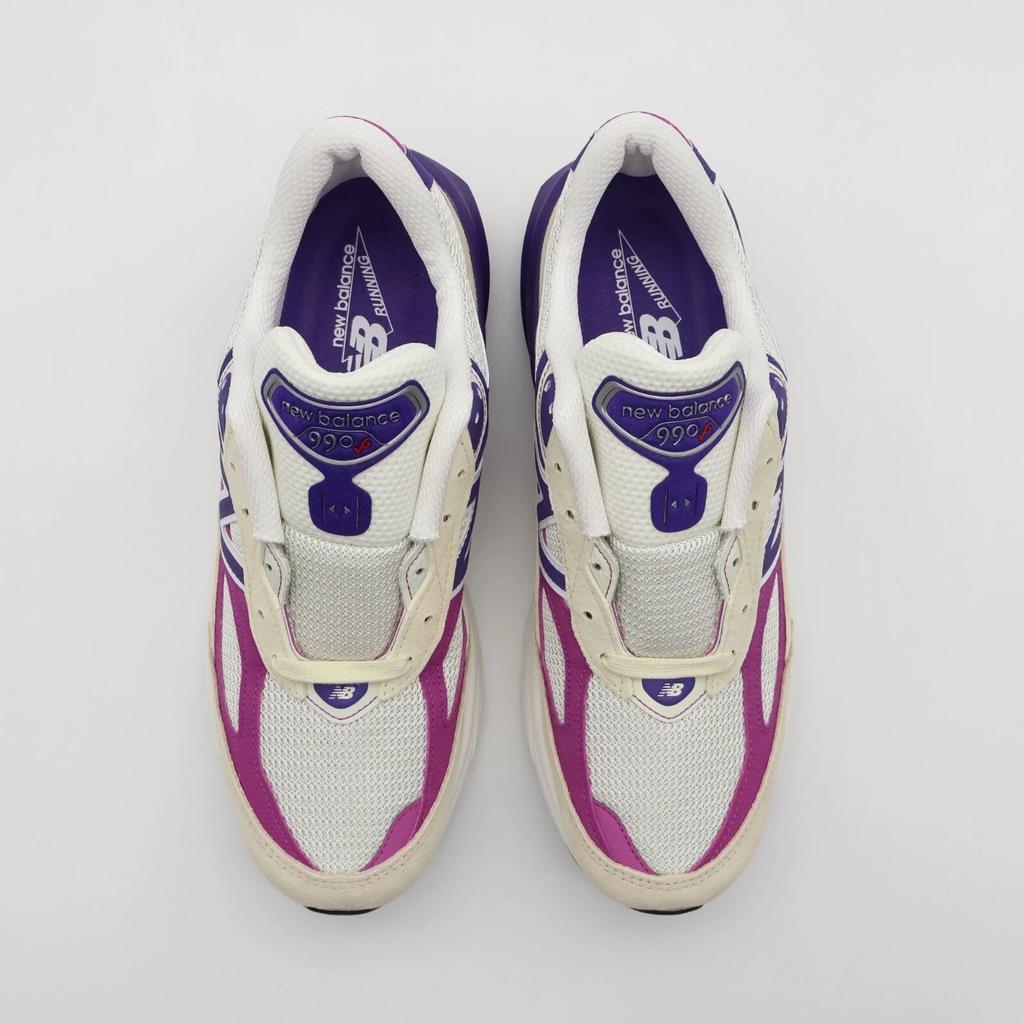 U990TD6 New Balance 990V6 Magenta Pop MiUSA Limestone Purple Pink Cream (Men's)