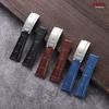 20mm Genuine Leather Watch Band for Rolex Water Ghost SUBMARINER Yacht-Master DAYTONA GMT Slub Cowhide Straps Watch Accessories
