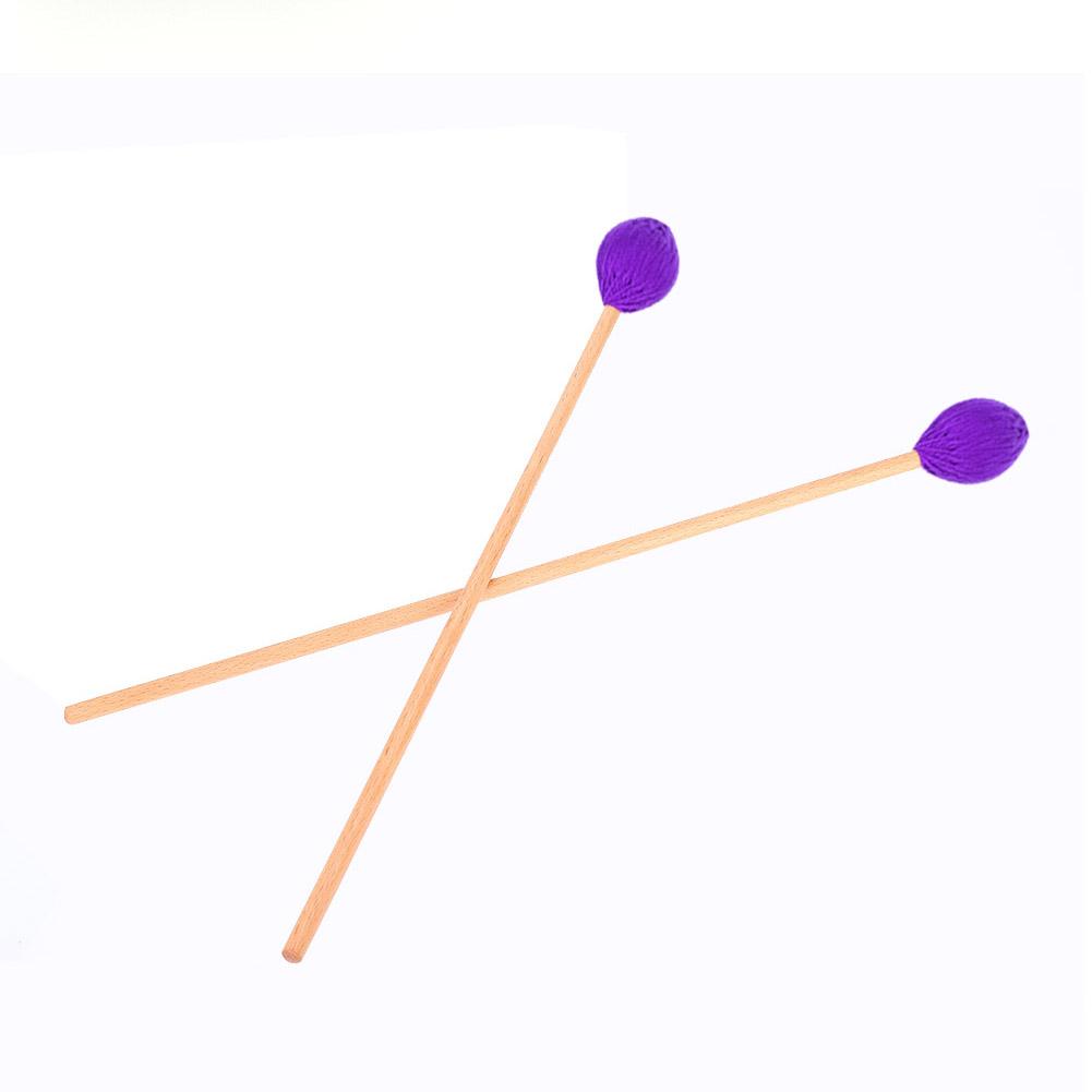 

1 пара шерстяных палочек для маримбы с ручками из бука для музыкантов среднего уровня(фиолетовый)