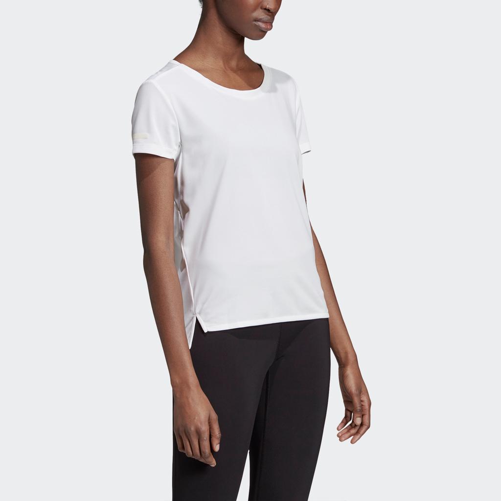 Adidas Chill Tee Breathable Casual Sport Round Neck Short Sleeve Women Tops White EI6382