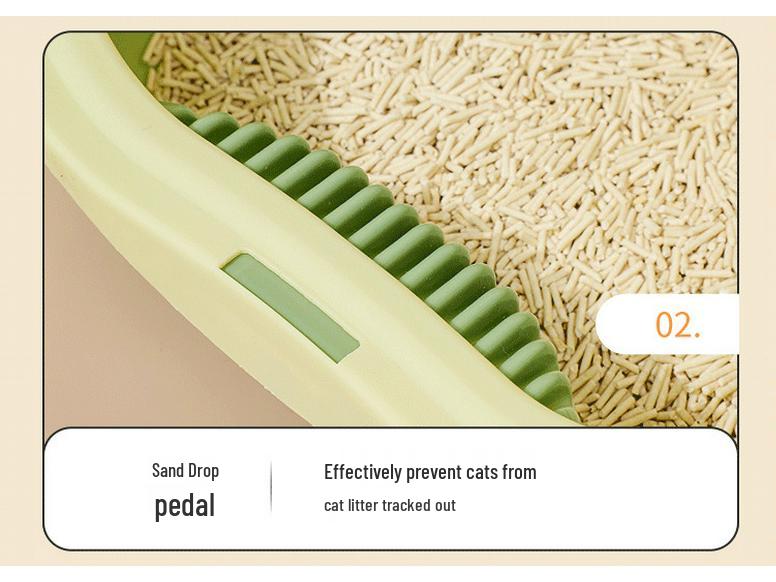 Extra Large Splash-Proof Cat Litter Box with Odor Control