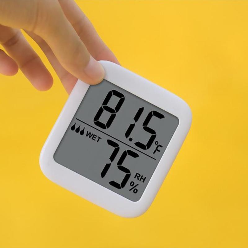 Electronic Temperature Humidity Detector-Gauge for Indoor Baby Room LCD Digital Thermometer Hygrometer Built-in Battery