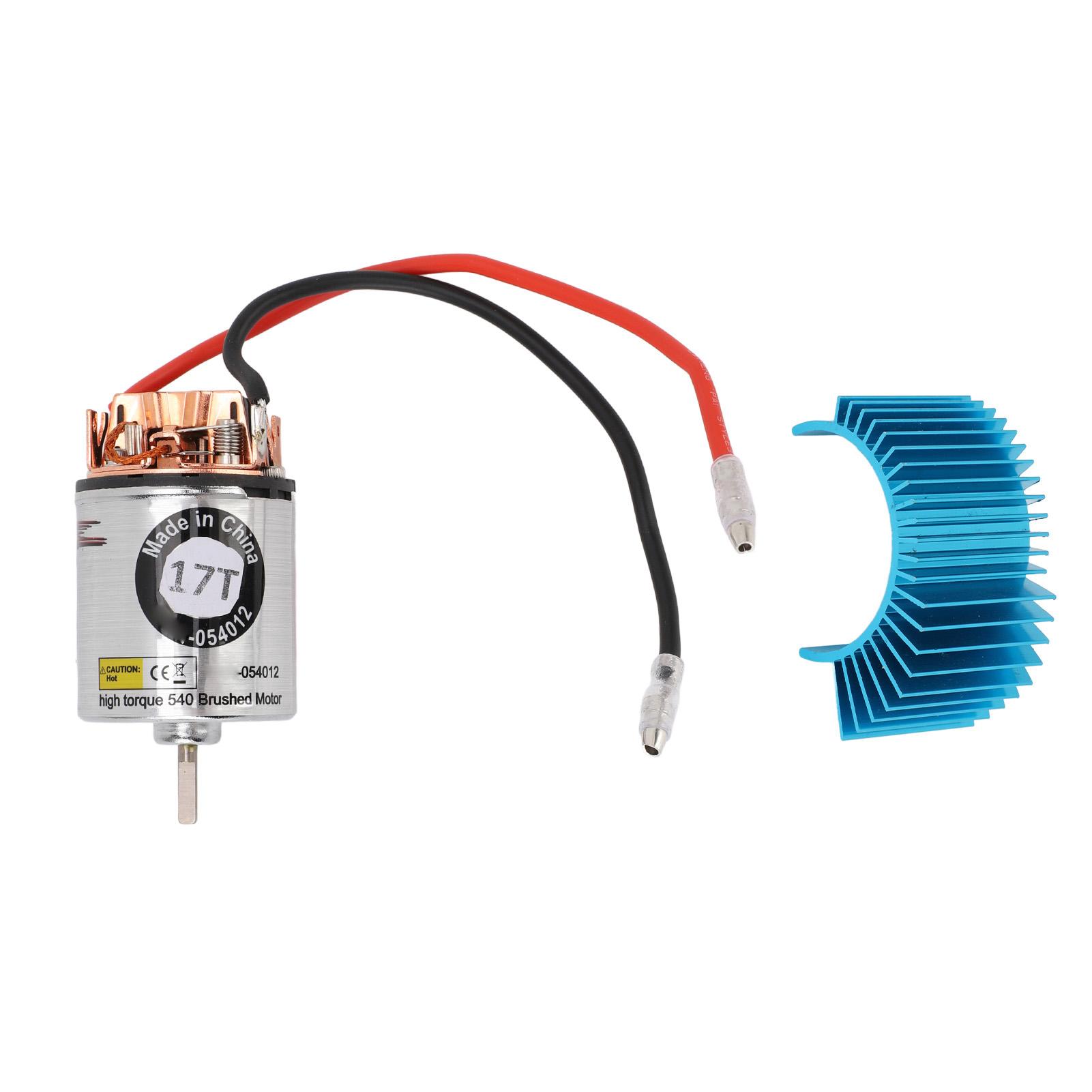

RC Brushed Motor Replacement Wide Compatibility Enhanced 540 RC Brushed Motor Stainless Steel Shell for 1/10 RC Car