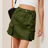 GMXIA Summer Women's Wash Multi-pocket Denim Cargo Skirt Trend