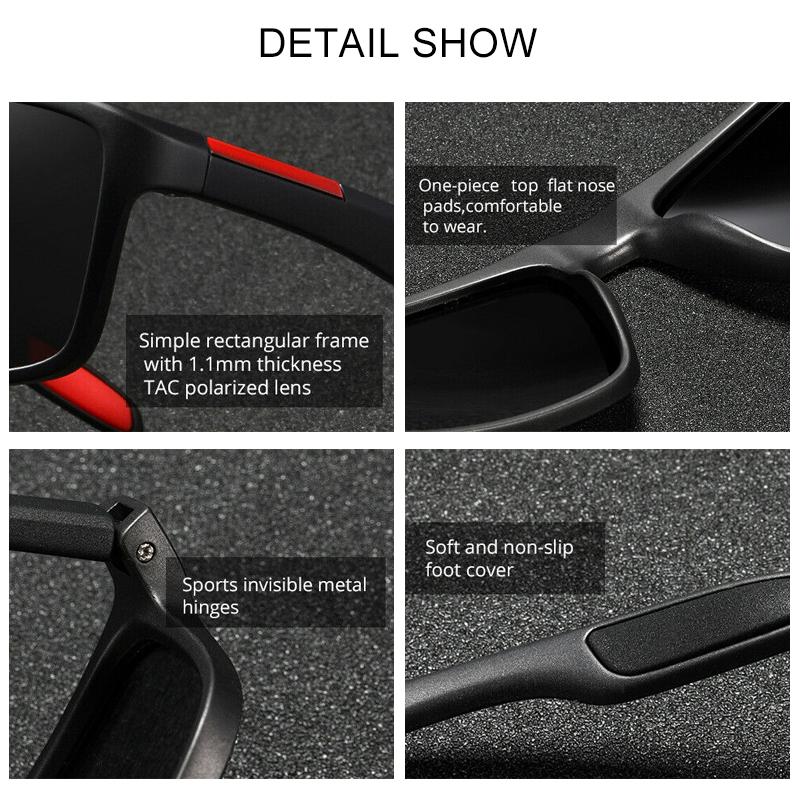 KDEAM Sonnenbrille Herren Damen Polarisiert Verspiegelt Retro Sport Vintage UV400 Brille C23 Mit Brillenband