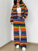 Gradual Change Autumn and Winter New European and American Women's Clothing Tie-dye Printing Suit Women