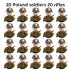 20Pcs/Set WW2 Military Soldier Array Soviet US UK France Japan Canada Italy China Building Blocks Action Figure Bricks Kids Toy