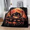 1pc Scary Pumpkin Blanket Soft Throw for Home Decor, Gift Idea, Suitable for All Seasons, Living Room, Travel, Camping, Car Blankets