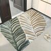 3D Tropical Leaf Print Doormat Non Slip Washable Bath Mat Modern Fashionable Bathroom Rug Home Decor 1PC