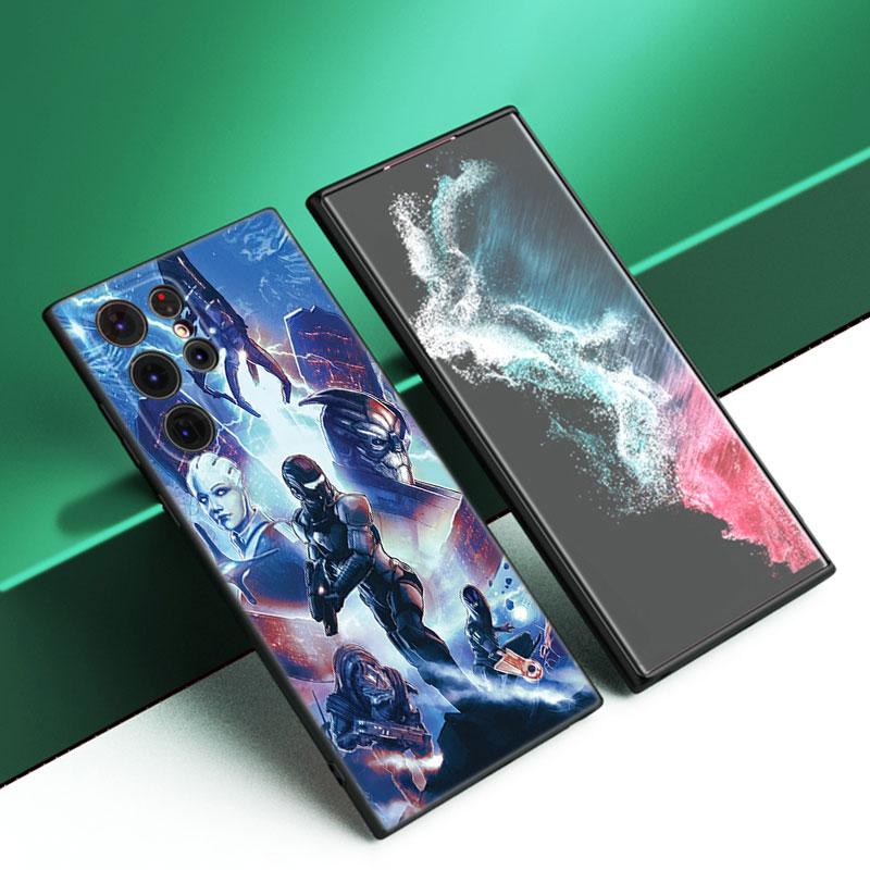 

N7 Mass Effect черный силиконовый чехол для телефона Samsung Galaxy S23 S21 S20 FE S24 S22 Ultra S10E S10 S9 S8 Plus Samsung S24 Ultra