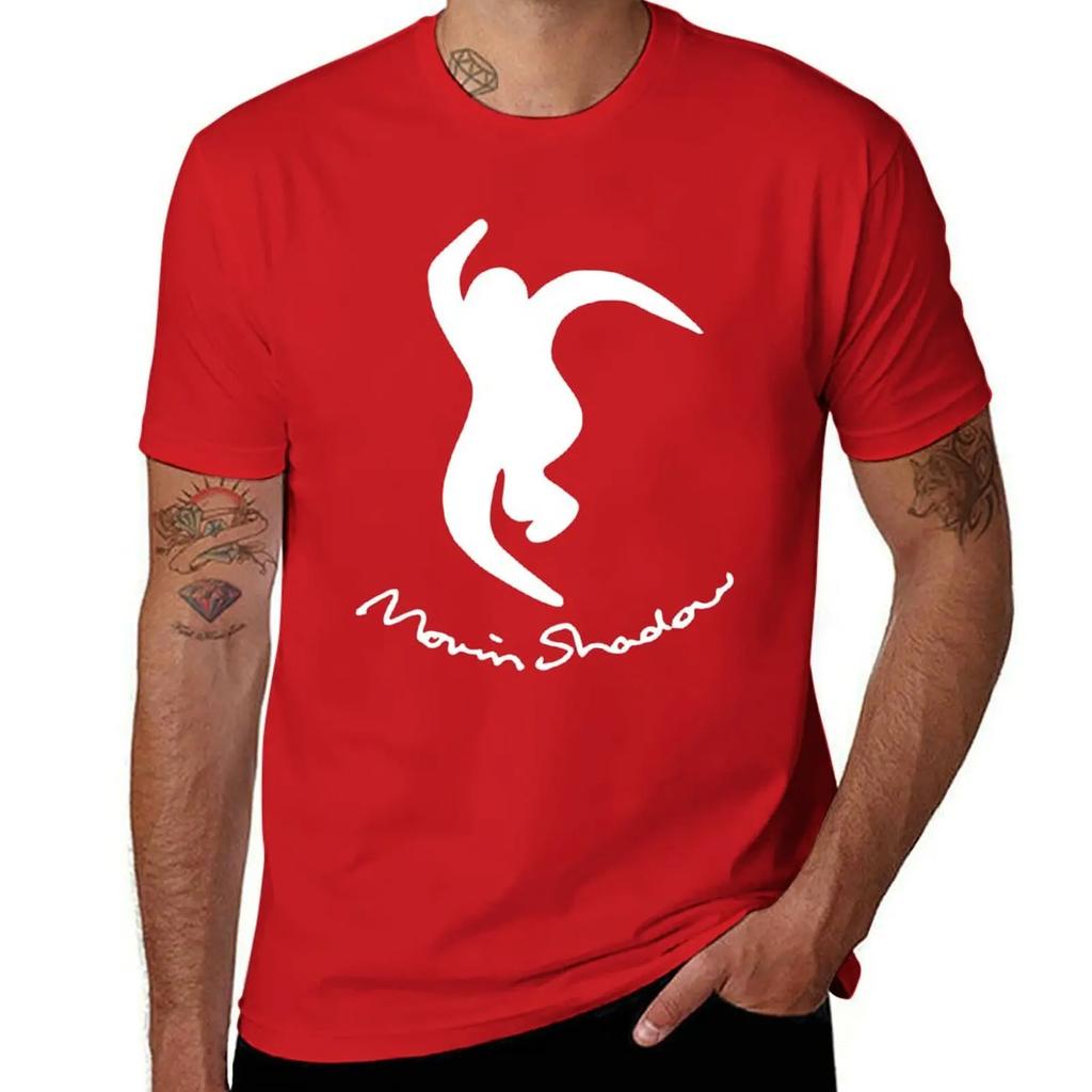 Moving Shadow Cursive Logo T-Shirt shirts graphic tees blanks anime clothes t shirt