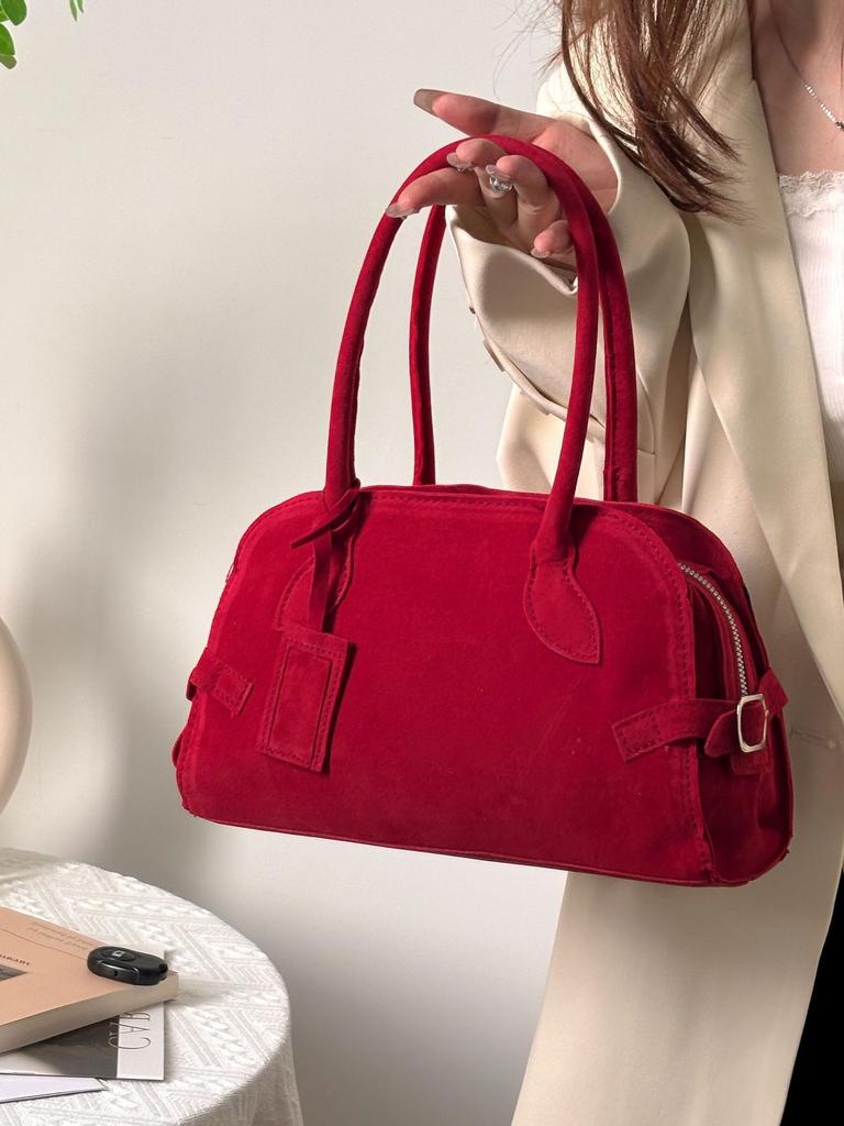 Retro červená svatební taška dámská nová trendy prémiová textura niche dojíždějící matná kůže přenosná taška přes rameno