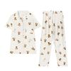 Recommended Pajamas Female Cute Cartoon Bear Short-Sleeved Trousers Two-Piece Set Casual And Comfortable Summer Loungewear