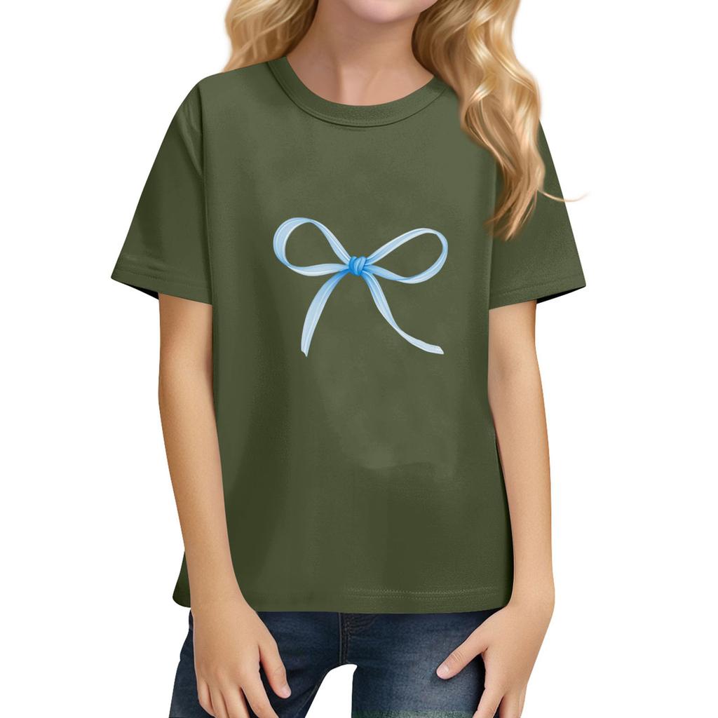 Children's Daily Casual Short-sleeved Color Tops T-shirt