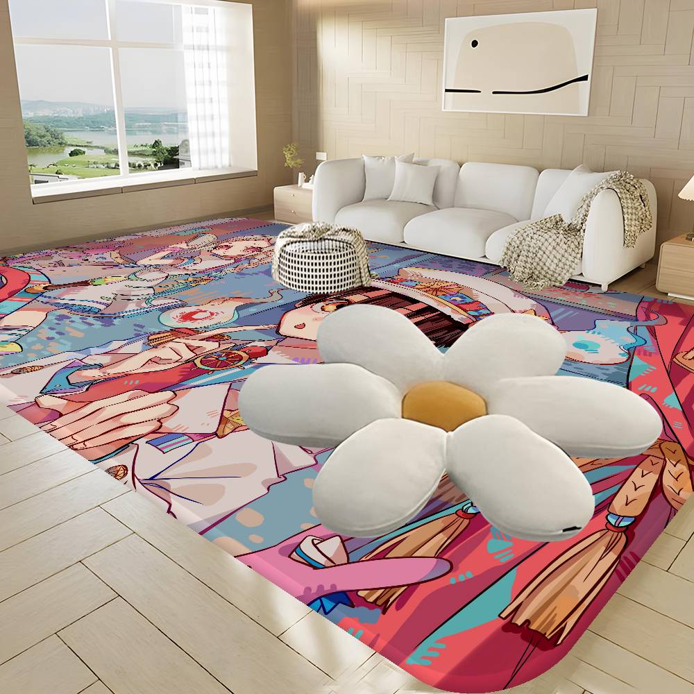 Toilet Bound Hanako Kun Anime Hallway Carpet Non-Slip Laundry Room Mat Laundry Decor Balcony Child Living Room Toilet Rug