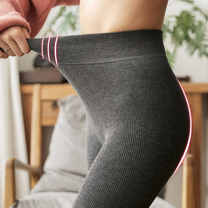 Leggings de Invierno con Pelusa de Piel de Visón Golji Calcetines de Lana para Mujer