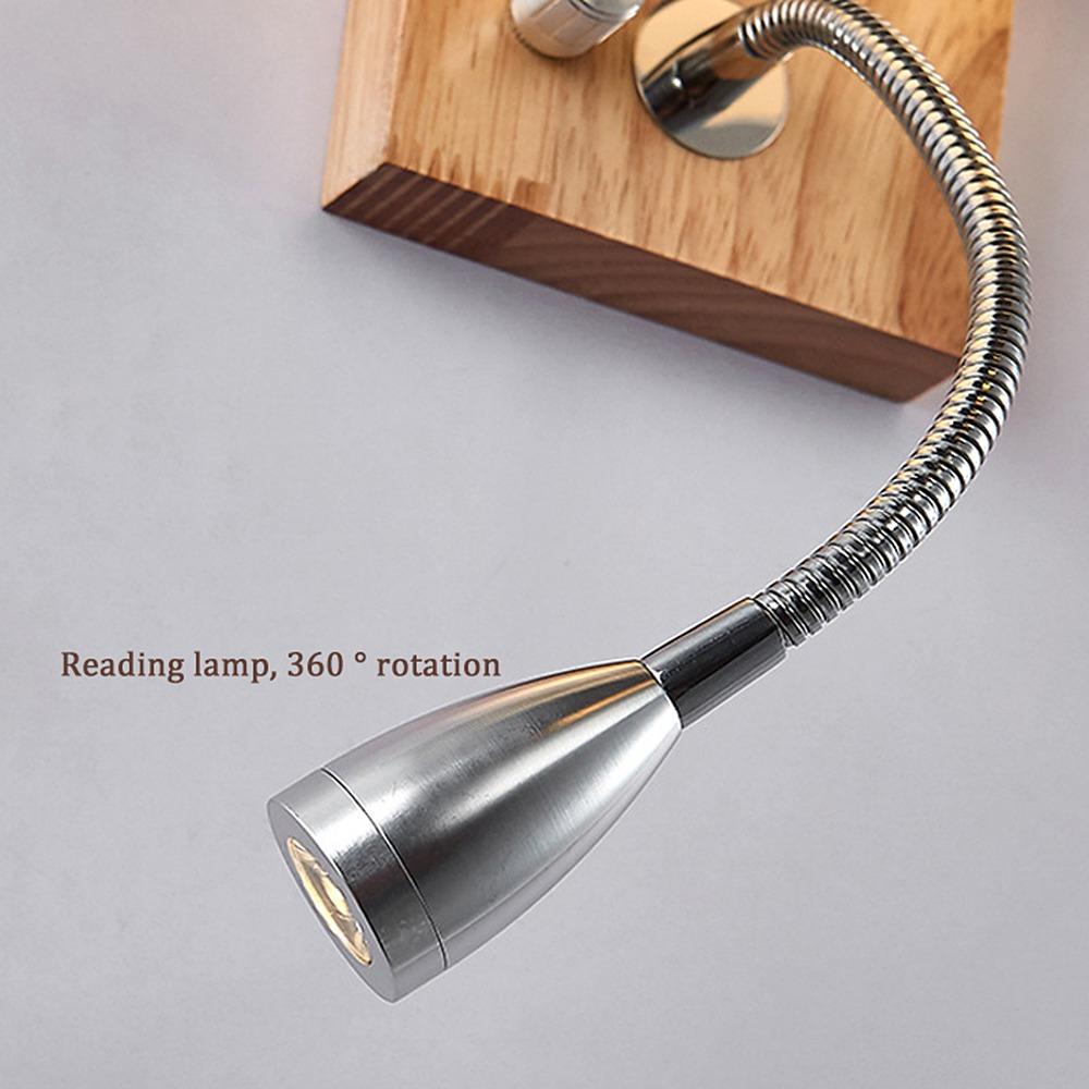 85-265V LED Wall Lamp with Rotary Switch Wall Lantern Fixture Nordic Style Sconce  Reading Nook