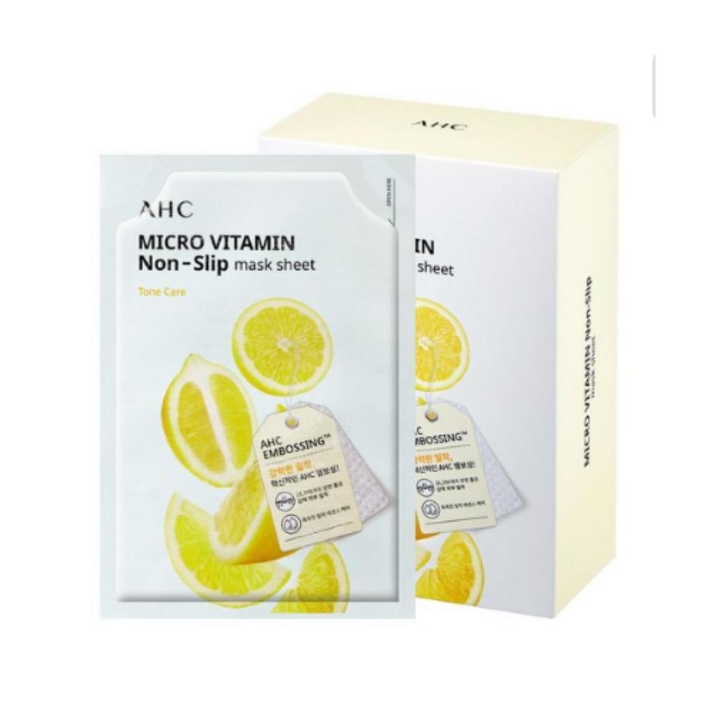 AHC Micro Vitamin Adherent Mask Sheet — 33 ml × 10 Sheets (1 Box)