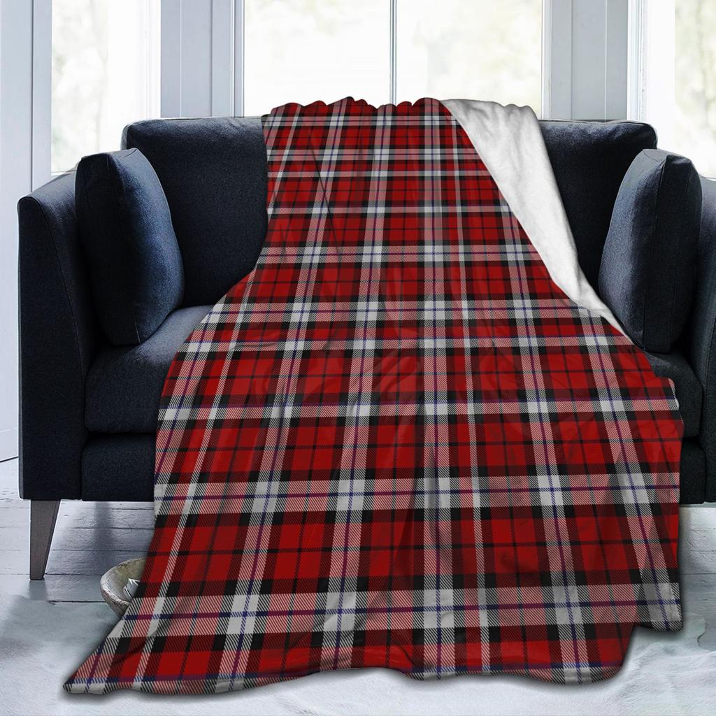 Christmas Brodie Dress Tartan Plaid Blanket Flannel Summer   Multifunction Soft Throw Blankets for Bedding Car Bedspread