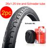 Kenda 26x1.25 Urban road bicycle tire ultralight 550g MTB mountain bike tires 26er with Schrader Presta inner tube