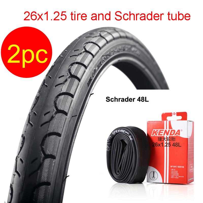 Kenda 26x1.25 Urban road bicycle tire ultralight 550g MTB mountain bike tires 26er with Schrader Presta inner tube