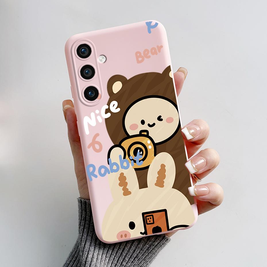 For Samsung Galaxy S23 FE Case S23 Plus Cute Rabbit Panda Painted Soft Silicone Phone Case For Samsung S23 Ultra S 23 S23+ Shell