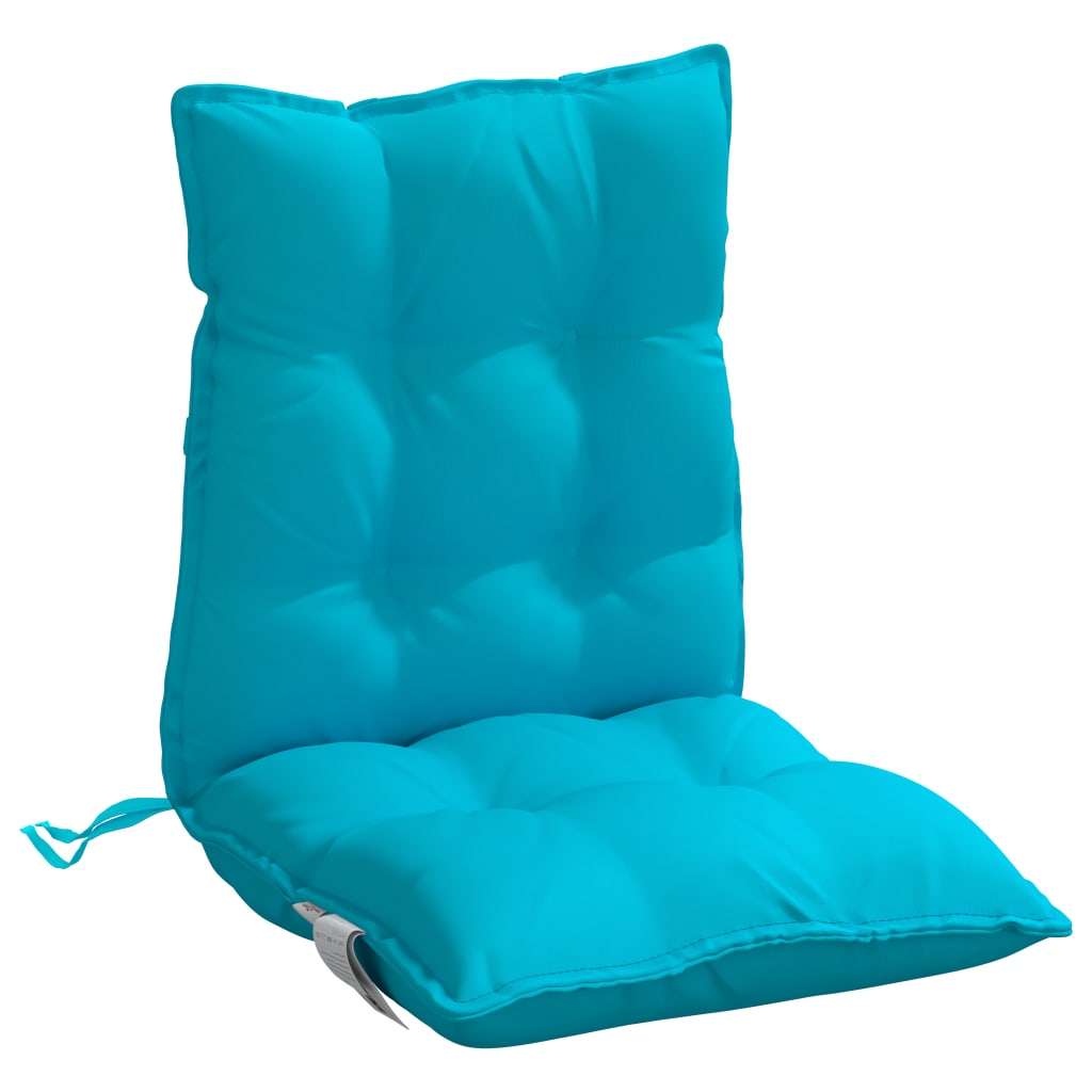 Low Back Chair Cushions 2 pcs Turquoise Oxford Fabric