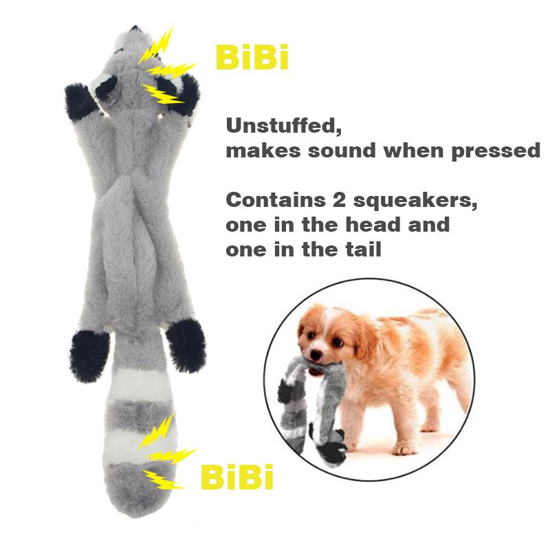 Squeaky Cartoon Lifelike Plush Animal Chew Toy for Small Dogs-Durable with BB Sound and Plush Material