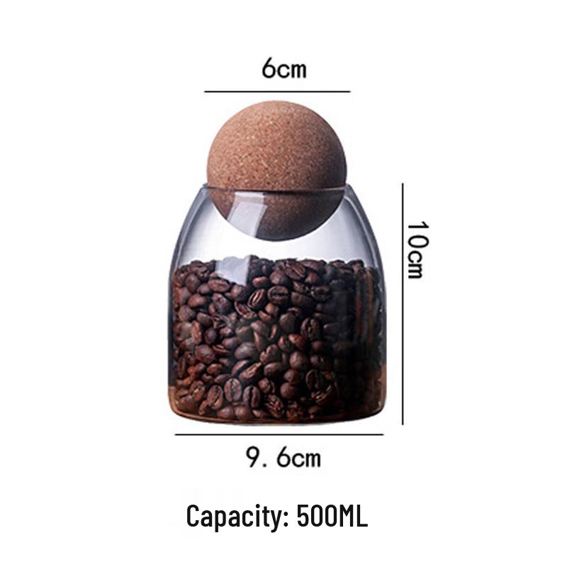 Shangqi Skleněné skladovací dózy s kulatými dřevěnými víčky, 800 ml (2 balení)