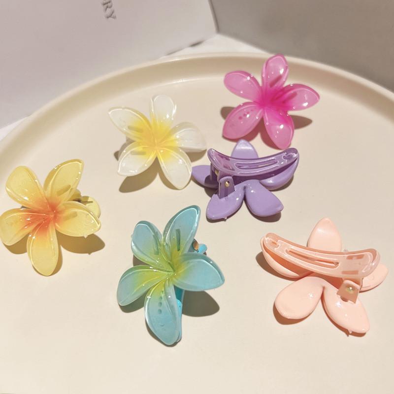 6cm Fermagli alla Moda Fiore d'Uovo per Capelli da Donna Boemia Gradiente Fiore Fermaglio per Capelli Vacanza al Mare Ragazze Dolci Accessori per Capelli