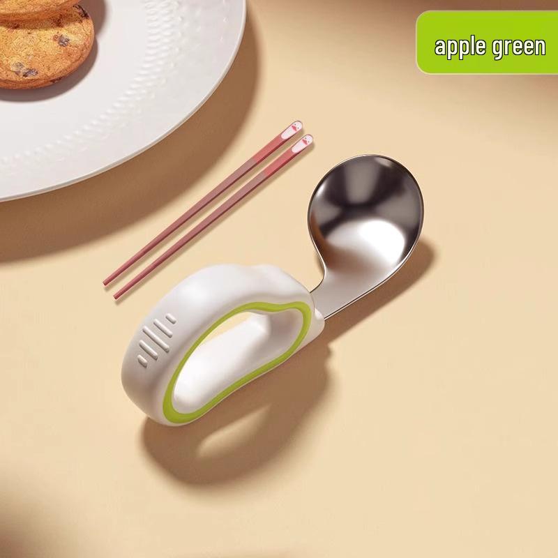 Детский набор силиконовых ложек и вилок для самостоятельного кормления