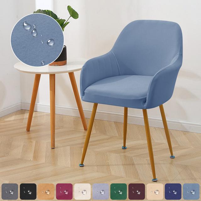 

Водоотталкивающий чехол на кресло из спандекса, эластичные чехлы на стулья с высоким наклоном, моющиеся чехлы на сиденья обеденного стула для дома, отеля 1PC chair cover