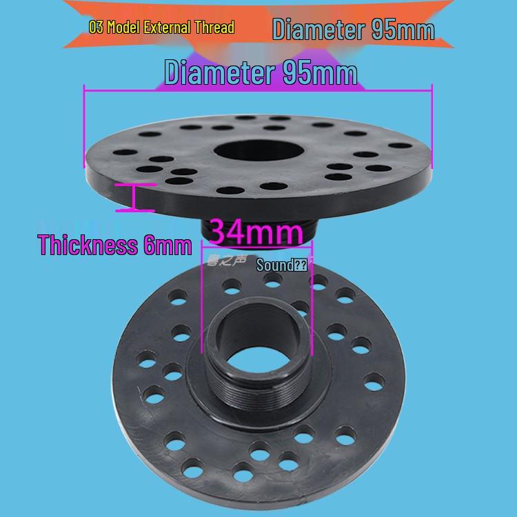 Treble Speaker Adapter: Screw & Flat Mount Aluminum Flange Converter Head