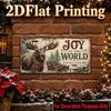 2D Flat - [2D Flat] "Decorative Use Solely", 2D Flat Printing, 1pc, World Full of Joy Vintage Aluminum Sign, Decorative Sign (30.48X15.24 cm), Christm